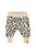Knitted baby leggings | ecru w/ black animal print