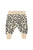 Knitted baby leggings | ecru w/ black animal print