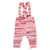 Knitted baby trousers w/ straps | Multicolor pink