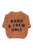 Knitted cardigan | Brown w/ "band & crew only" print