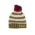 Knitted hat w/ pompon | Green & ecru stripes