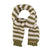 Knitted scarf | Green & ecru stripes