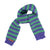 Knitted scarf |  Green & purple stripes