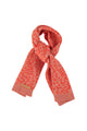 Knitted scarf | Pink w/ animal print