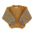 Knitted baby sweater | Camel & grey stripes