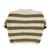 Knitted sweater | Green & ecru stripes