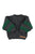 Baby knitted sweater | Grey & green stripes