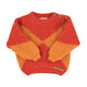 Knitted sweater | Red & orange