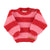 Knitted baby sweater | Red & pink stripes