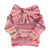 Knitted baby sweater w/ collar | Multicolor pink