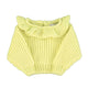 Knitted baby sweater w/ collar | Lime