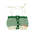 knitted top w/ straps | ecru & green stripes