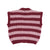 Knitted waistcoat | Pink & strawberry stripes