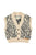 Knitted waistcoat | Light pink w/ black animal print