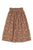 Long skirt | Light pink & brown flowers