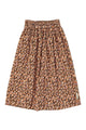 Long skirt | Light pink & brown flowers