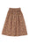 Long skirt | Light pink & brown flowers