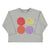 Longsleeve t'shirt | Grey w/ multicolor circles print