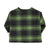 Baby long sleeve shirt | Green & black checkered