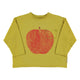 Longsleeve t'shirt | Olive green w/ red apple print