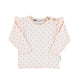 Baby longsleeve w/ frills on shoulders | Pink w/ green little boats