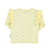 Baby longsleeve w/ frills on shoulders | Yellow w/ green little boats