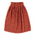 Long terry cotton skirt | Terracotta w/ animal print