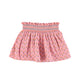 Mini skirt w/ embroidered waistband | Pink w/ little flowers