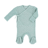 Newborn babygrow | Light green w/ little stars