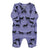 Newborn babygrow | Purple w/ black horses