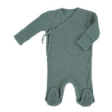 Newborn babygrow | Sage green w/ little stars