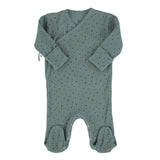 Newborn babygrow | Sage green w/ little stars
