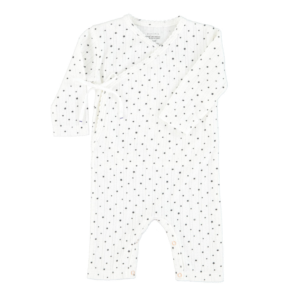 Newborn babygrow | ecru w/ little stars