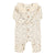 Newborn babygrow w/ collar | Ecru w/ little flowers