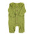 Newborn babygrow w/ collar | Olive green w/ little flowers