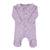 Newborn babygrow w/ collar | Lilac w/ little flowers