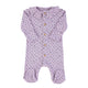 Newborn babygrow w/ collar | Lilac w/ little flowers