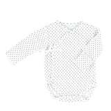 Newborn bodysuit | Ecru w/ little black hearts