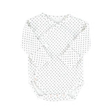Newborn bodysuit | Ecru w/ little black hearts