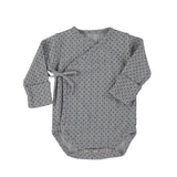 Newborn bodysuit | Grey w/ little black hearts