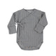 Newborn bodysuit | Grey w/ little black hearts