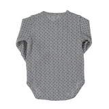 Newborn bodysuit | Grey w/ little black hearts