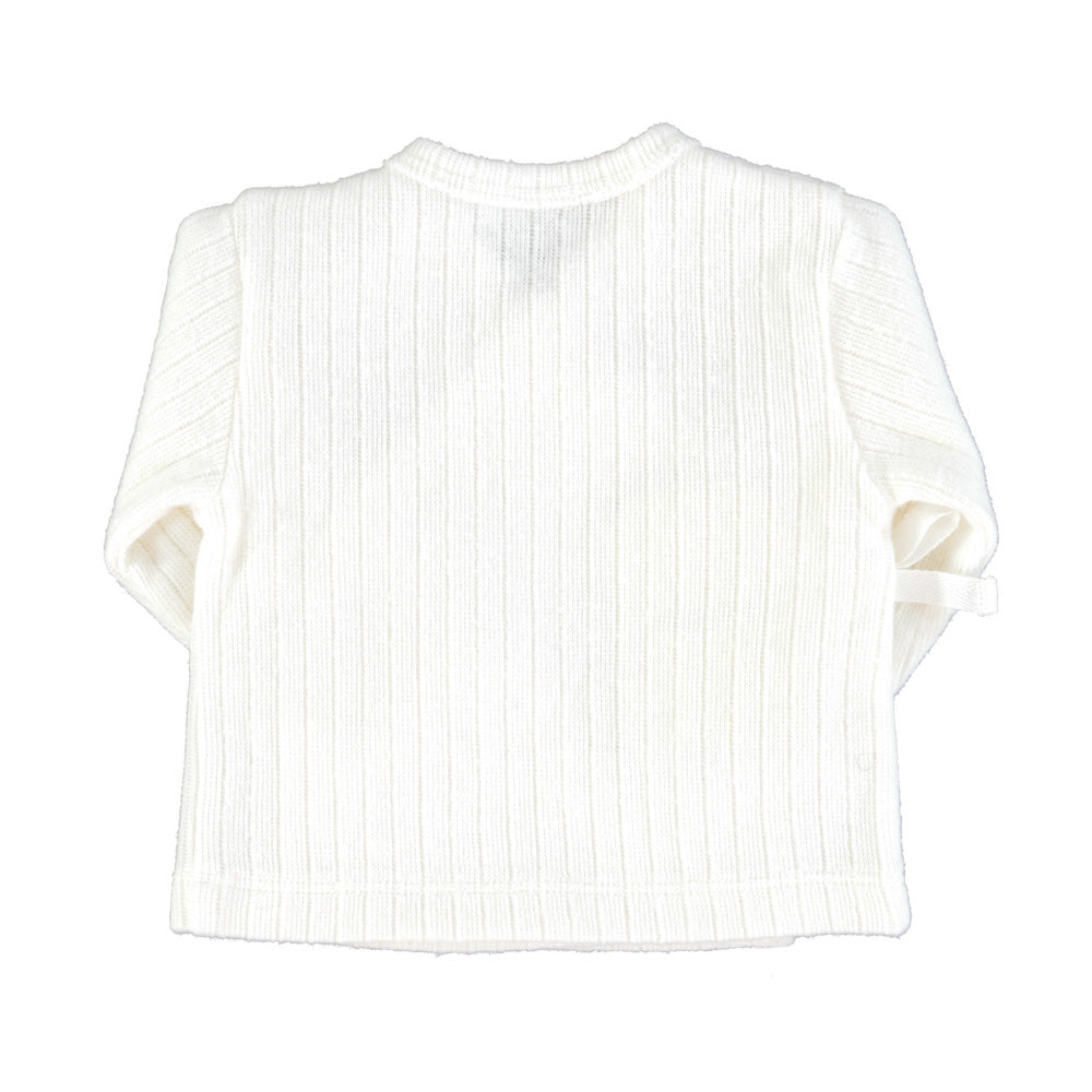Newborn cardigan crew neck | Ecru