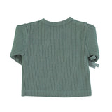 Newborn cardigan crew neck | Sage green