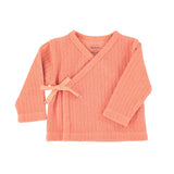 Newborn cardigan v-neck | terracotta