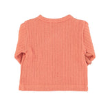 Newborn cardigan v-neck | terracotta