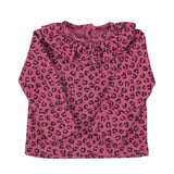 Newborn collar shirt | Strawberry w/ animal print