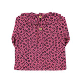 Newborn collar shirt | Strawberry w/ animal print