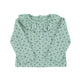Newborn collar shirt | green w/ little flowers
