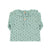 Newborn collar shirt | green w/ little flowers